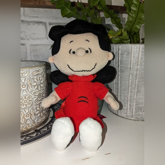 Aurora Peanuts Gang Plush Lucy Stuffed Doll Toy Red Dress 12" - Picture 2 of 5